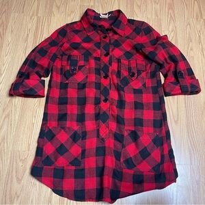 Women’s Oboe Red and Black Checkered Camisole